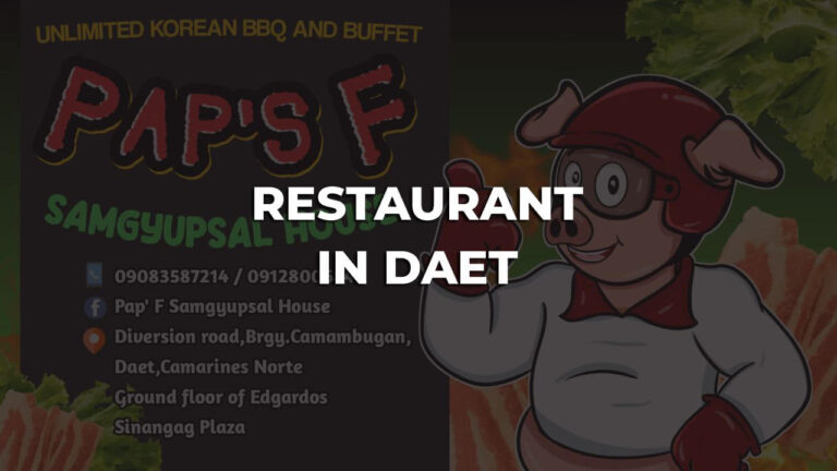 cozy restaurant in daet philippines you should try