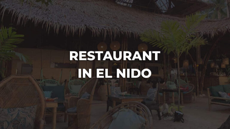 cozy restaurant in el nido philippines