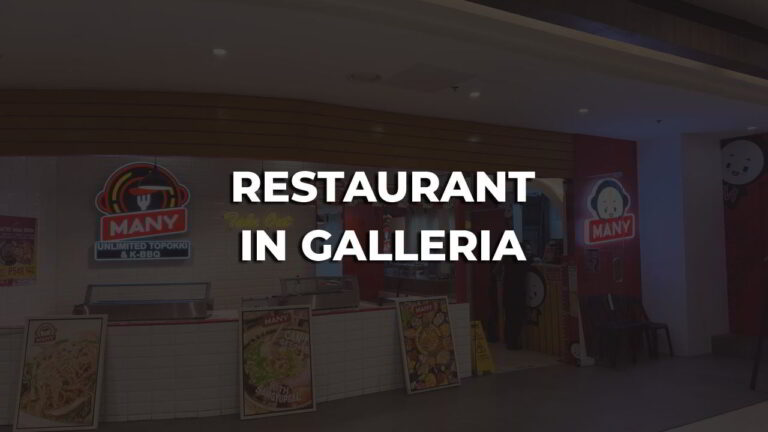 cozy restaurant in galleria philippines you may not know