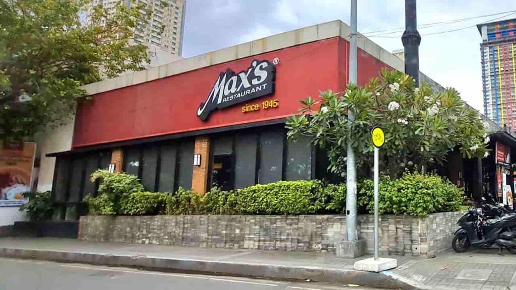 picture of max's restaurant, restaurant in malate