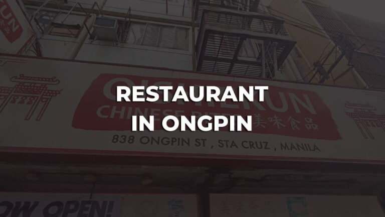 best restaurant in ongpin philippines you may not know