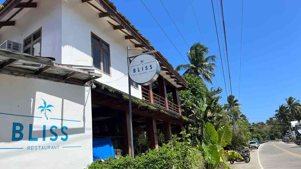 picture of the bliss bliss restaurant siargao, restaurant in siargao