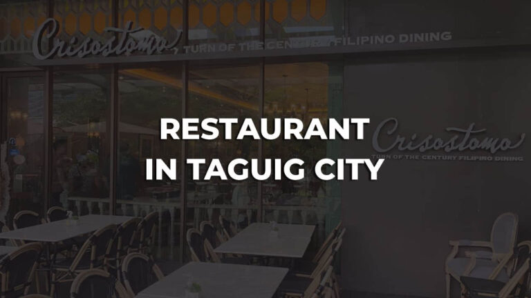 best service restaurant in taguig city philippines