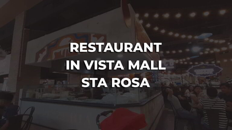 friendly restaurant in vista mall sta rosa philippines