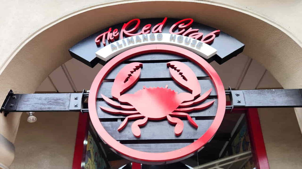 picture of red crab, seafood restaurant in metro manila